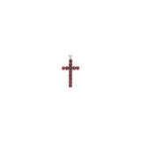 Round Lab Grown Diamond Accented Cross Pendant in 14K White Gold...