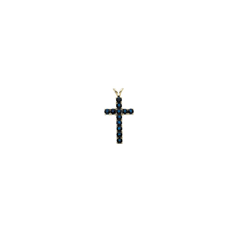 Round Lab Grown Diamond Accented Cross Pendant in 14K White Gold...