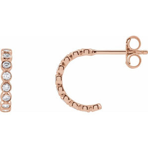 The Xenotime — Round Bezel Hoop Earrings - Yellow
