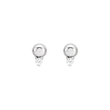 3 ct tw Round Lab Grown Diamond Accented Earrings in 14K White Go... - view 2