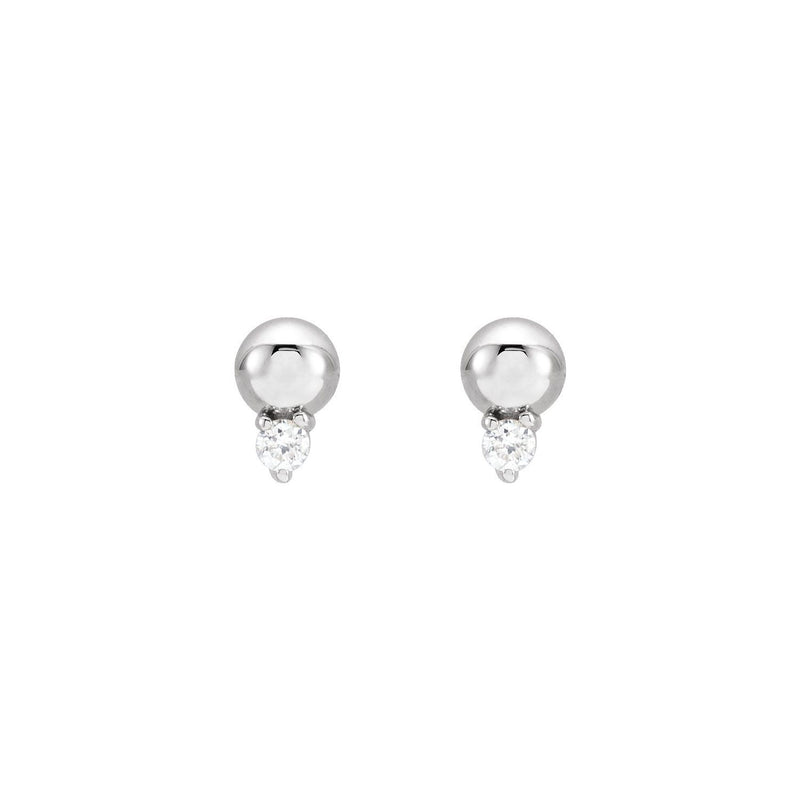 3 ct tw Round Lab Grown Diamond Accented Earrings in 14K White Go... - view 2