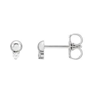 3 ct tw Round Lab Grown Diamond Accented Earrings in 14K White Go...