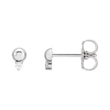 3 ct tw Round Lab Grown Diamond Accented Earrings in 14K White Go...