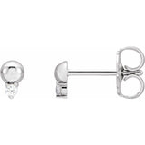 The Soleil — Round Accented Earrings - Yellow