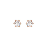 1 ct tw Round Lab Grown Diamond Stud Earrings in 14K White Gold... - view 2
