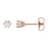 1 ct tw Round Lab Grown Diamond Stud Earrings in 14K White Gold...