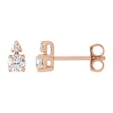 1 ct tw Round Lab Grown Diamond Stud Earrings in 14K White Gold...