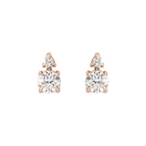 1 ct tw Round Lab Grown Diamond Stud Earrings in 14K White Gold... - view 2