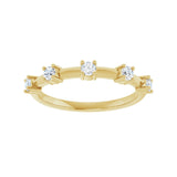 1/3 ct tw Five-Stone Lab Grown Anniversary Band in 14K White Gold... - view 3