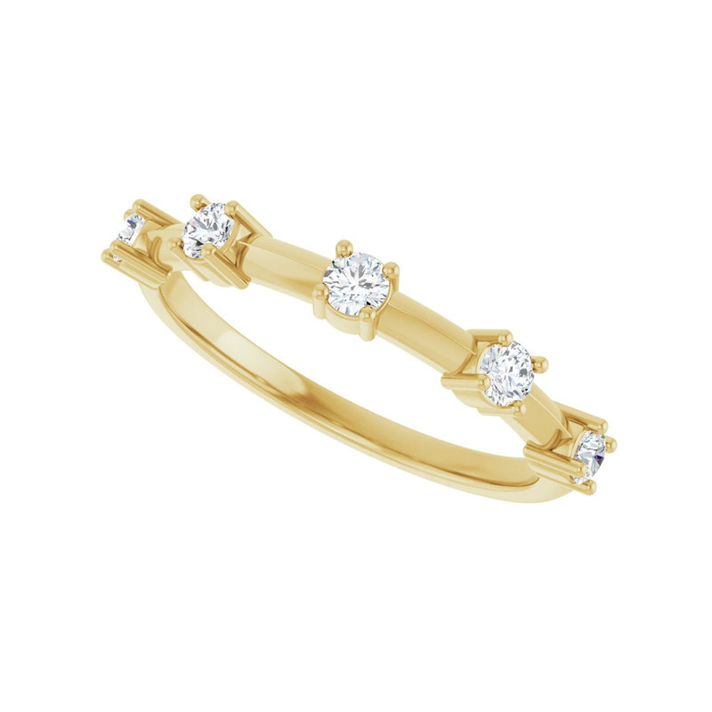 1/3 ct tw Five-Stone Lab Grown Anniversary Band in 14K White Gold... - view 5