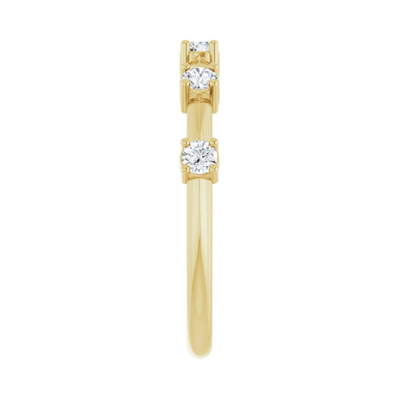 1/3 ct tw Five-Stone Lab Grown Anniversary Band in 14K White Gold... - view 4