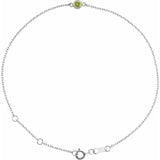 7" Lab Grown Diamond Solitaire Bezel Bracelet in 14K White Gold (...