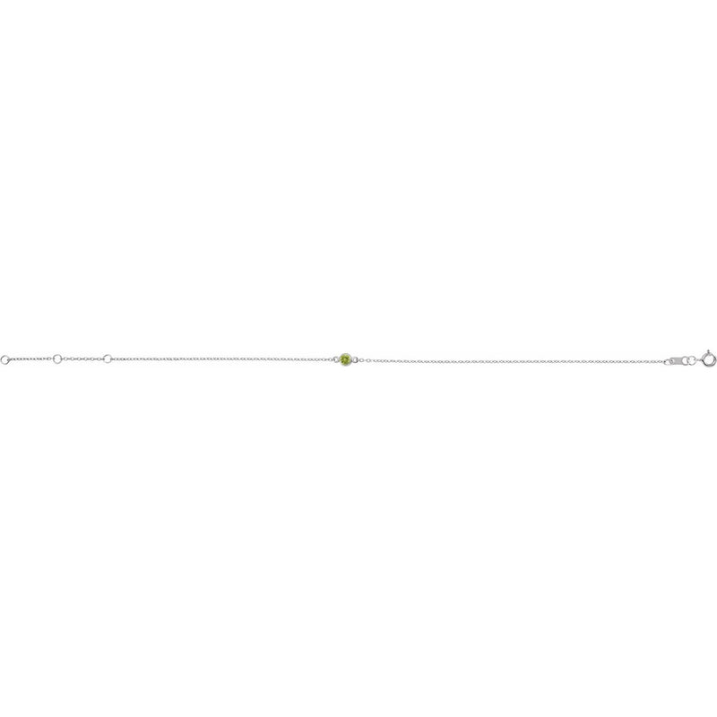 7" Lab Grown Diamond Solitaire Bezel Bracelet in 14K White Gold (... - view 2