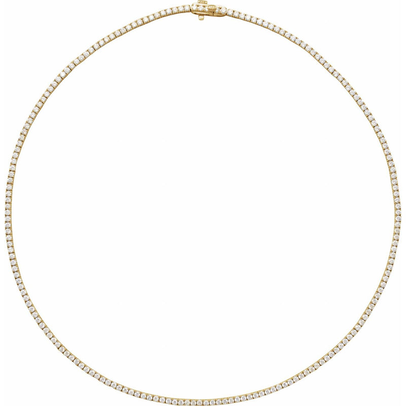 5 7/8 ct tw Line Lab Grown Diamond Necklace in 14K White Gold (18...