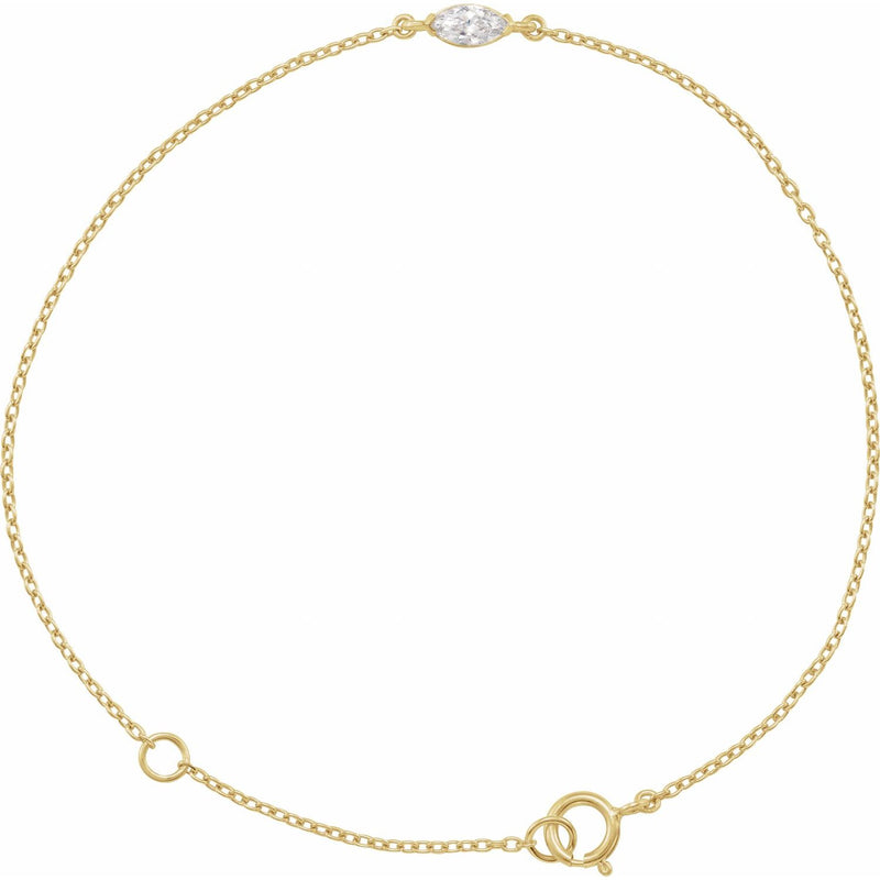 7" Lab Grown Diamond Tennis Bracelet in 14K White Gold (1/4 ct tw...