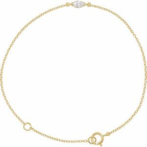 1/4 ctw The Sylvie — Tennis Diamond Bracelet — Yellow Gold
