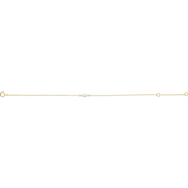7" Lab Grown Diamond Tennis Bracelet in 14K White Gold (1/4 ct tw... - view 2