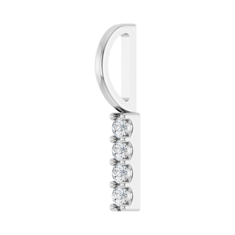 7 ct Round Lab Grown Diamond Solitaire Pendant in 14K White Gold... - view 2