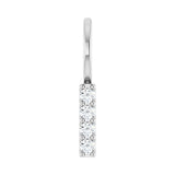 7 ct Round Lab Grown Diamond Solitaire Pendant in 14K White Gold...