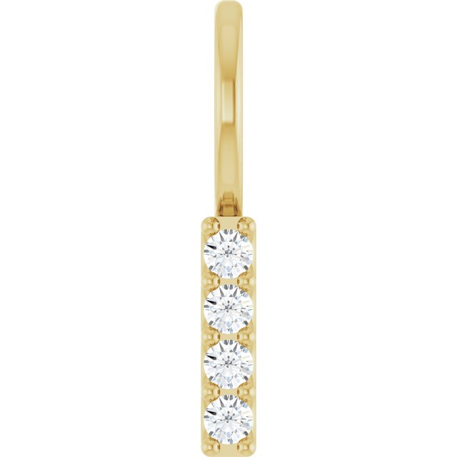 The Rosalie — Round Diamond Pendant - Yellow