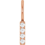 The Rosalie — Round Diamond Pendant - Rose