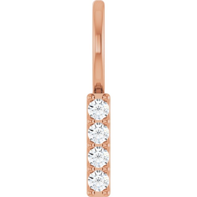 The Rosalie — Round Diamond Pendant - Rose