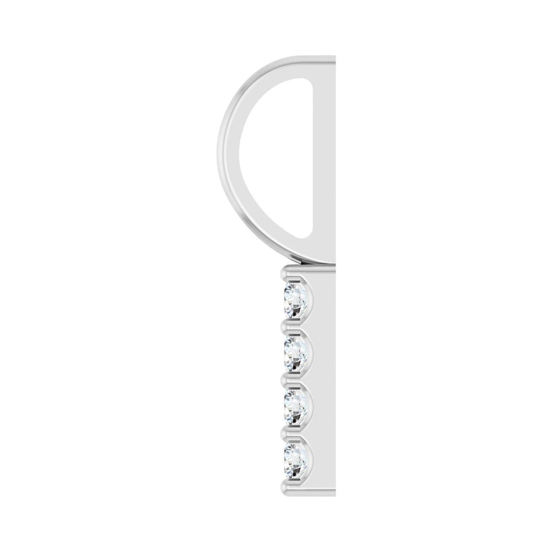7 ct Round Lab Grown Diamond Solitaire Pendant in 14K White Gold... - view 3