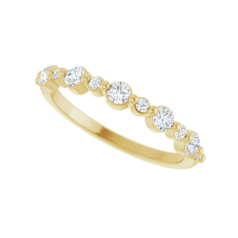 1/2 ct tw Accented Shared-Prong Lab Grown Anniversary Band in 14K... - view 5