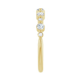 1/2 ct tw Accented Shared-Prong Lab Grown Anniversary Band in 14K... - view 4