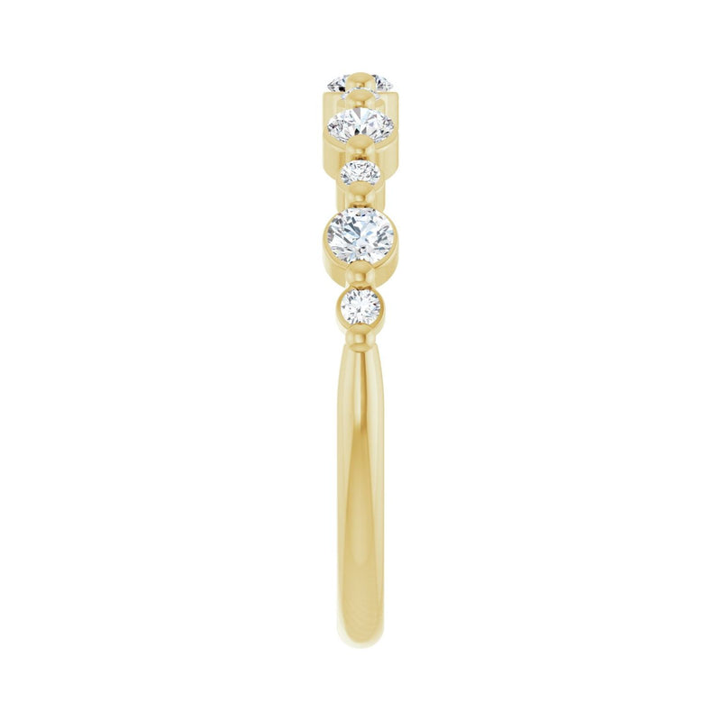 1/2 ct tw Accented Shared-Prong Lab Grown Anniversary Band in 14K... - view 4