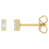8 ct tw Round Lab Grown Diamond Bezel Stud Earrings in 14K White ...