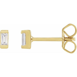 The Umbria — Bezel Stud Earrings - Yellow