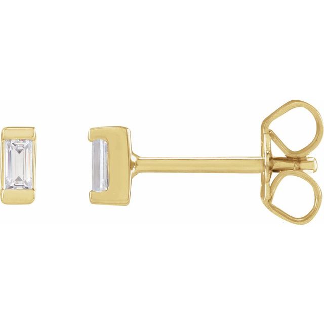 The Umbria — Bezel Stud Earrings - Yellow