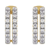 1/2 ct tw Round Lab Grown Diamond Stud Earrings in 14K White Gold... - view 2