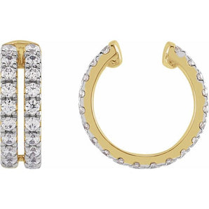 The Avalon — Round Diamond Earrings - Yellow