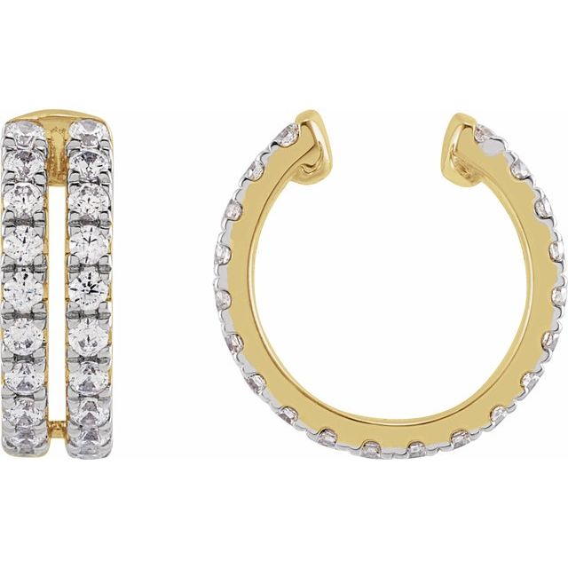 The Avalon — Round Diamond Earrings - Yellow