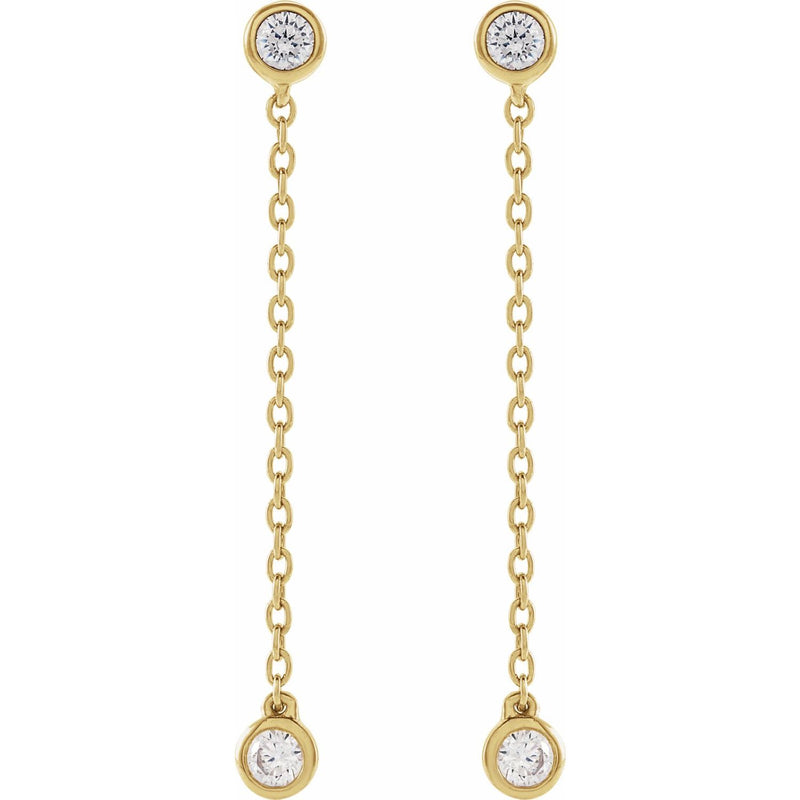 1/4 ct tw Round Lab Grown Diamond Stud Earrings in 14K White Gold... - view 2