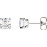 1/2 ct tw Round Lab Grown Diamond Stud Earrings in 14K White Gold...