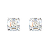 1/2 ct tw Round Lab Grown Diamond Stud Earrings in 14K White Gold... - view 2