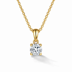 14K Gold Pendant Necklace .5 ct. Lab Grown