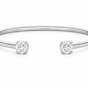 2.00 Carat Lab-Grown Diamond Cuff Bracelet in 14K White Gold