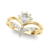 Chevron With Pear Shape Center