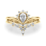 Chevron With Pear Shape Center - alt view
