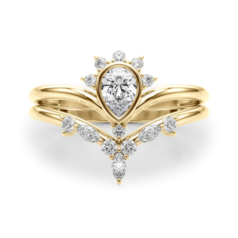 Chevron With Pear Shape Center - alt view