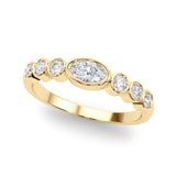 With Oval Color Center Ring
