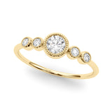 5 Stone Fashion Ring With Round Center