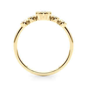 5 Stone Fashion Ring With Round Center - alt view