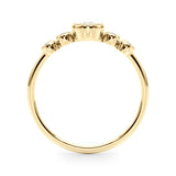 5 Stone Fashion Ring With Round Center - alt view