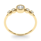 5 Stone Fashion Ring With Round Center - alt view