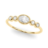 5 Stone Fashion Ring With Oval Center